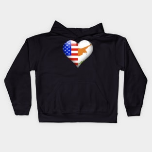 Half American Half Cypriot - Gift for Cypriot From Cyprus Kids Hoodie